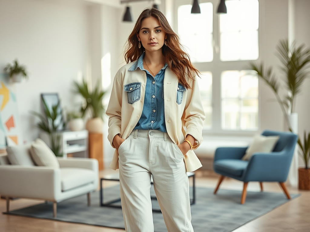 fabricadinsat.ro | Denim și culoarea crem: O combinație atemporală